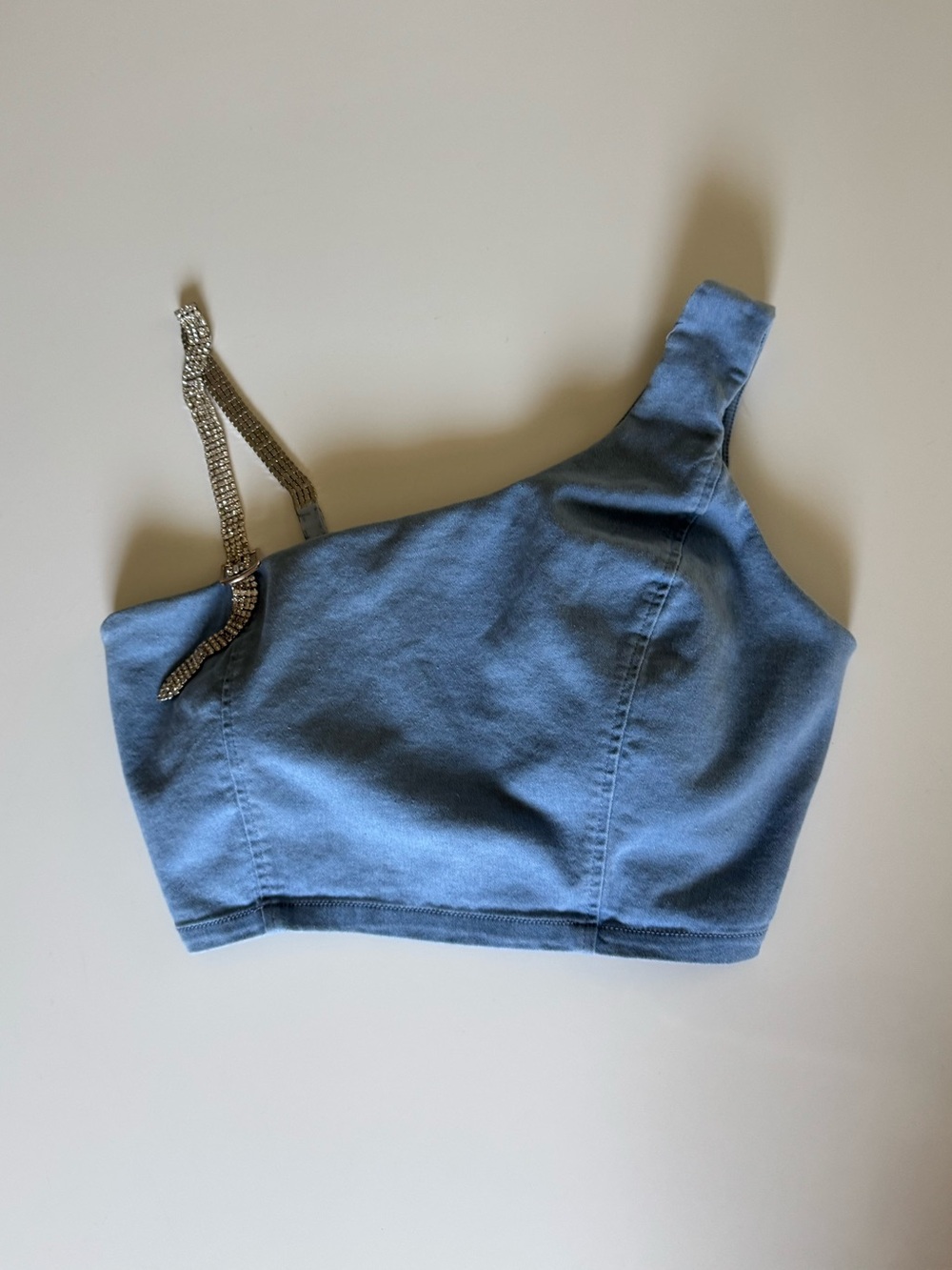Glam Denim Crop Top